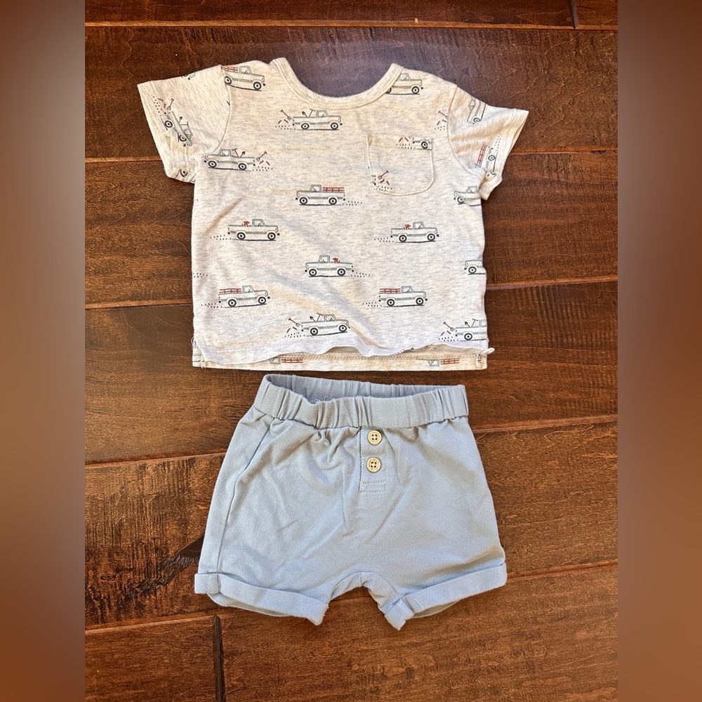 Baby Truck Matching Short Set
